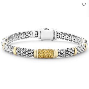 Lagos Yellow Sapphire Caviar Bracelet | 6mm size 7